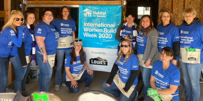 International Women Build Week Lowe's Team